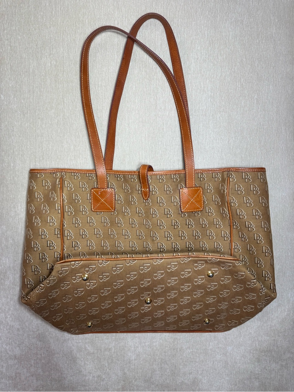 Vintage Dooney & Burke Monogrammed Tote - Picture 4 of 12
